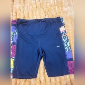 Puma Women's Black and Multicolor Leggings